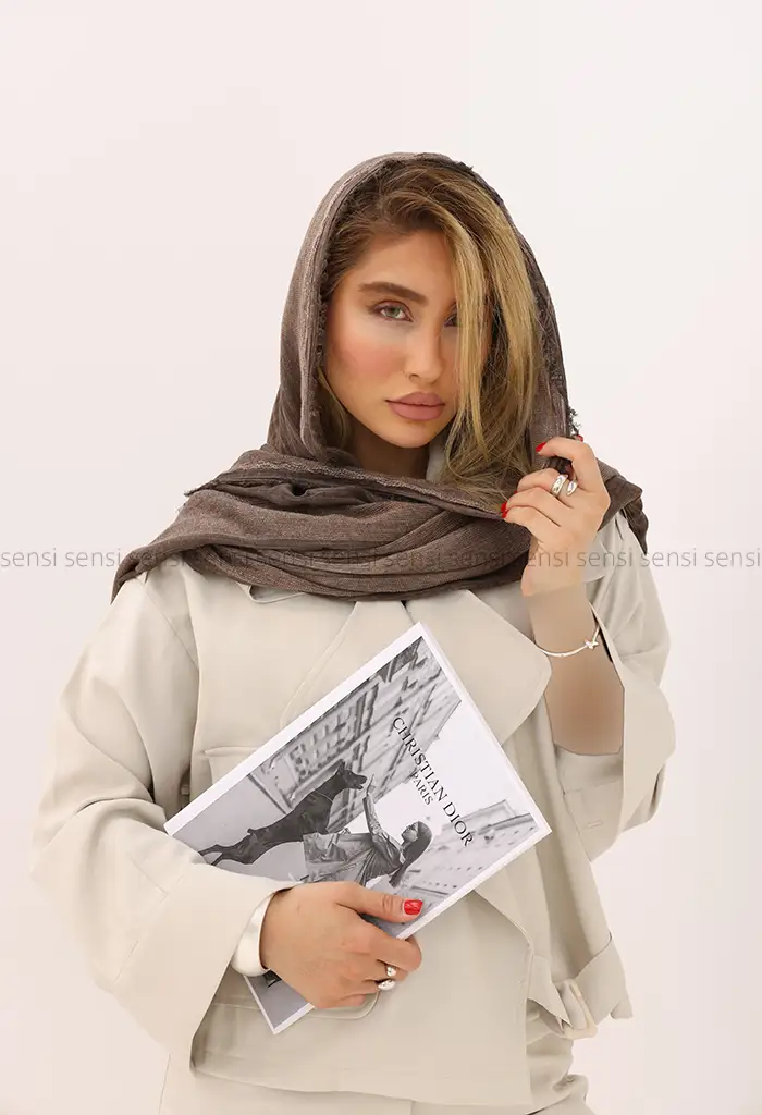 شال دو رو ریش کد1005661